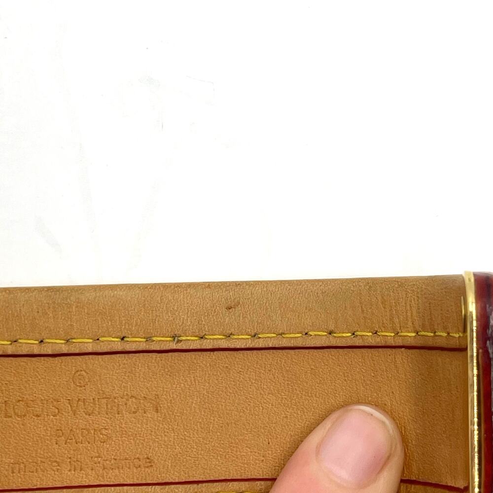 Louis Vuitton LV Womens Leather Logo Cuff Bracelet Gold Clasp w/Box & Dust Bag - Picture 7 of 14